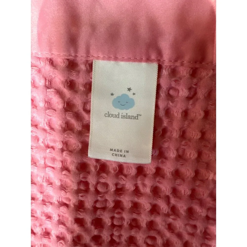 Target Cloud Island Pink Waffle Weave Baby Blanket With Silky Rayon Edging